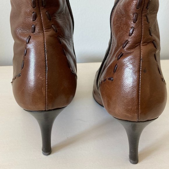 Zambrelli Brown Leather Boots - Picture 2 of 16